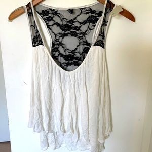 Windsor low cut layered lace tank